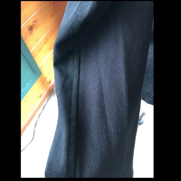 Vigoss Black Faux Suede Draped Collar Jacket - Picture 4 of 6